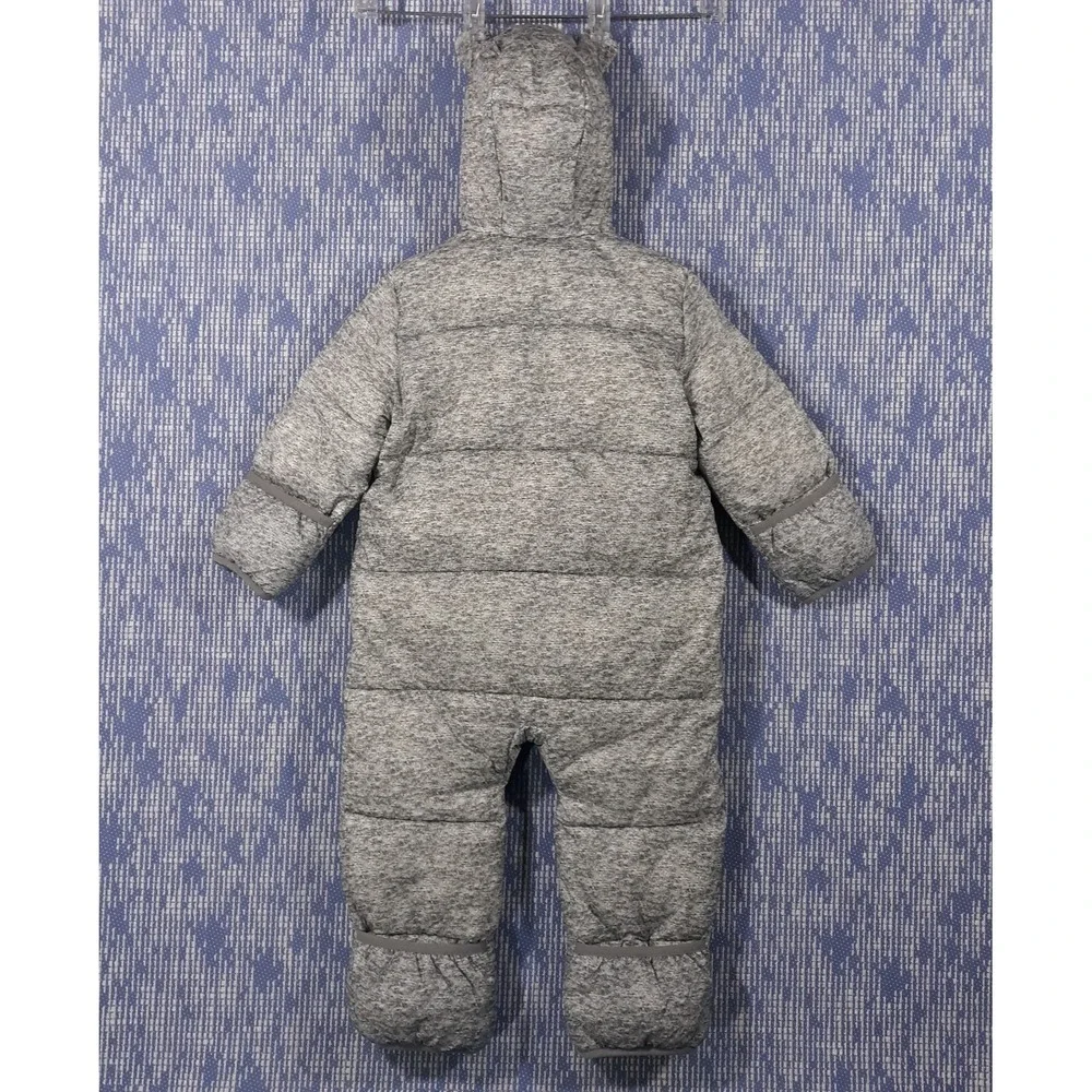 Baby GAP ColdControl Ultra Max Primaloft Hooded Bear Ear Snowsuit Gray 18-24M